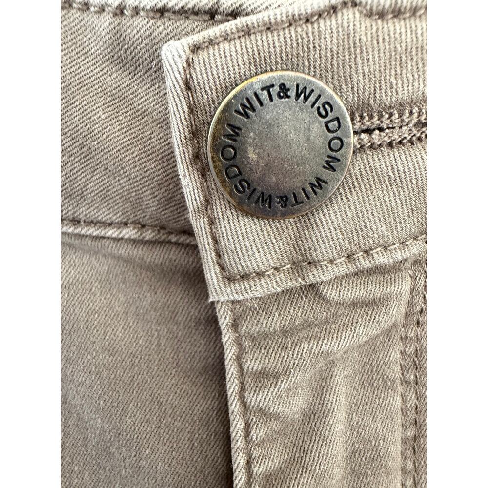 Wit & Wisdom Ab-Solution Skinny Jeans Taupe Brown Mid Rise Stretch Denim Size 4 - Picture 6 of 8